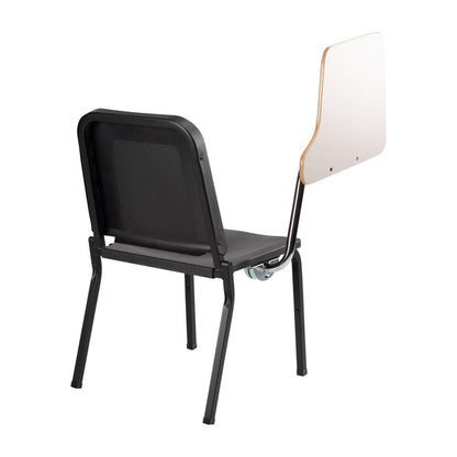NPS® 8200 Series Melody Music Stack Chair With Right Tablet Arm, Black Chair and Grey Nebula Tablet Arm