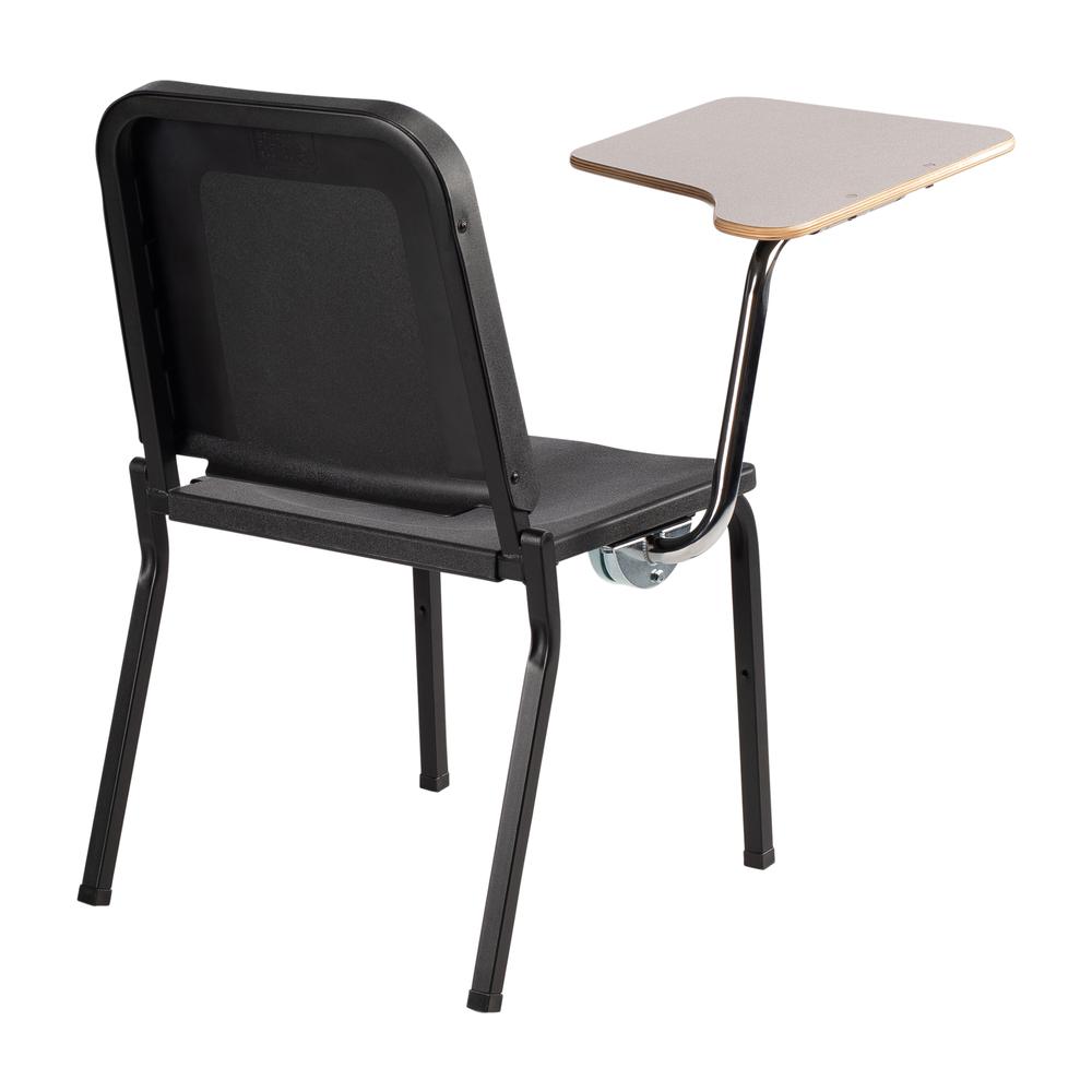 NPS® 8200 Series Melody Music Stack Chair With Right Tablet Arm, Black Chair and Grey Nebula Tablet Arm