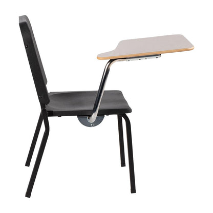 NPS® 8200 Series Melody Music Stack Chair With Right Tablet Arm, Black Chair and Grey Nebula Tablet Arm