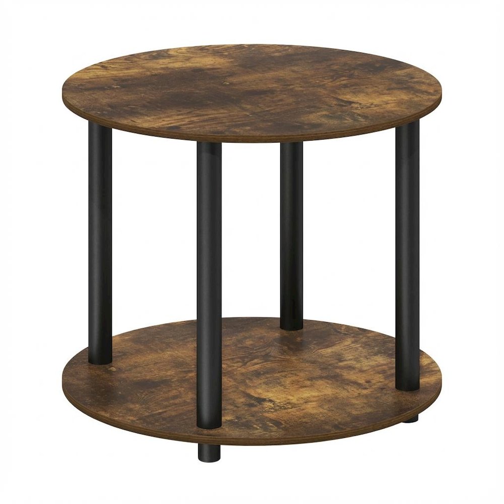 Round 2-Tier Coffee Table with Simple Design and Engineered Wood Frame