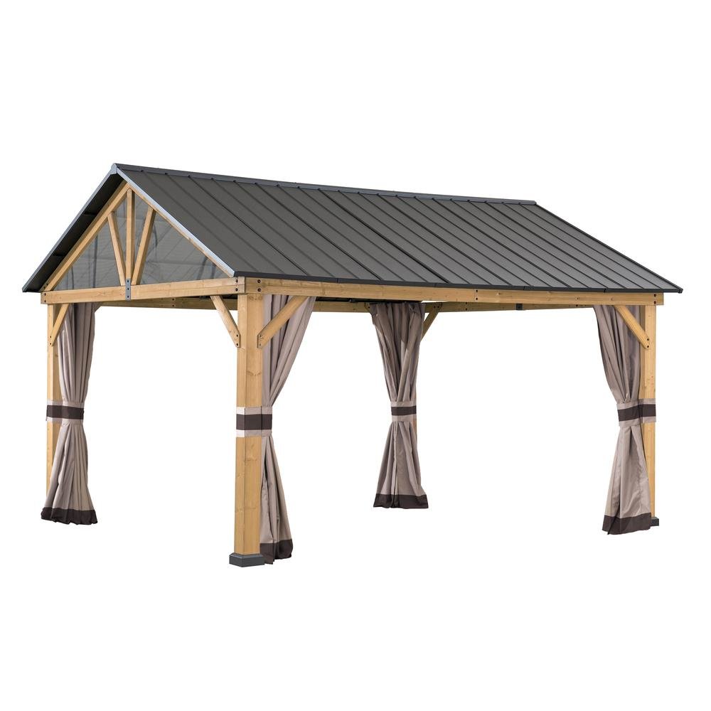 Sunjoy Universal Curtains for 11 ft. ×13 ft. Wood-Framed Gazebos