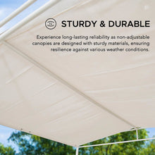 10 ft. x 10 ft. Patio Darkeford Metal Pergola With White Sling Fabric Canopy