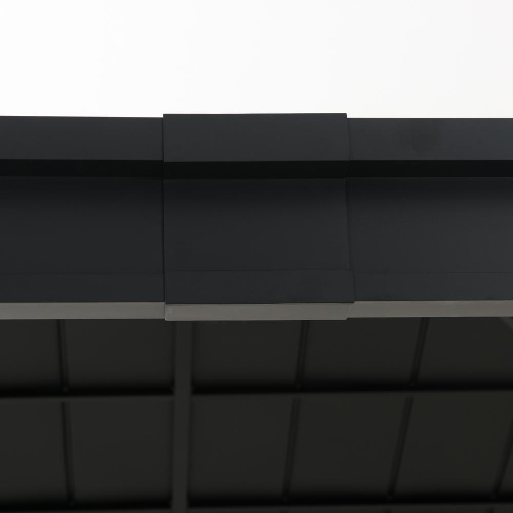Sunjoy Cedarville 11 x 13 ft Outdoor Black Steel Hardtop Gazebo with Skylight