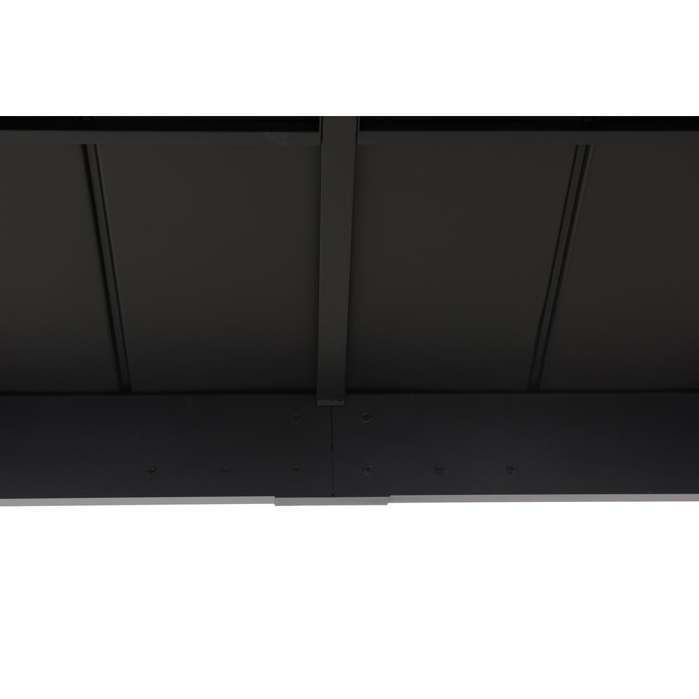 Sunjoy Cedarville 11 x 13 ft Outdoor Black Steel Hardtop Gazebo with Skylight