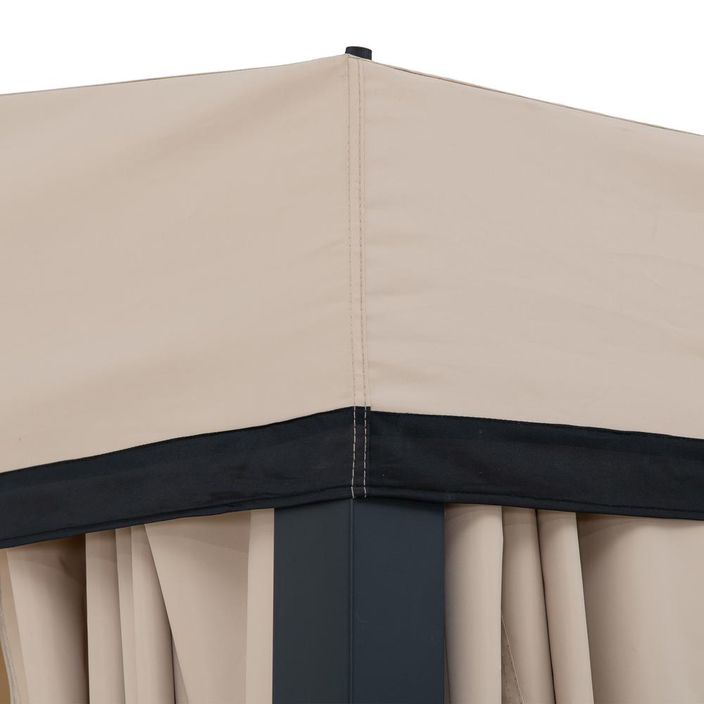 Sunjoy 10ft. x 12ft. Soft Top Gazebo with Curtain and Netting