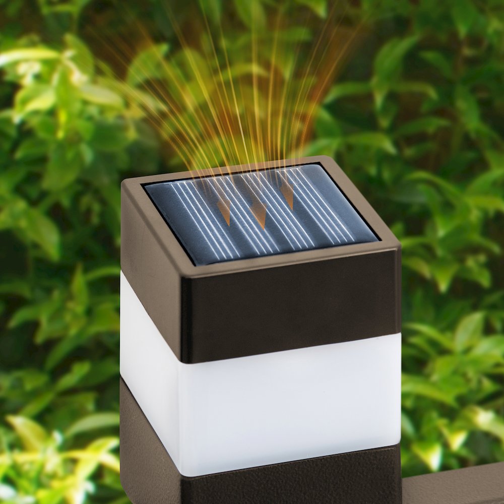 Sunjoy Cromwell Solar Garden Border Fencing Brown (5PK)