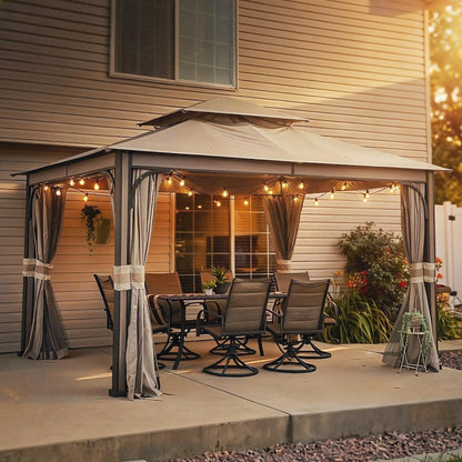 SummerCove Roberts 11 ft. x 13 ft. 2-tier Gazebo