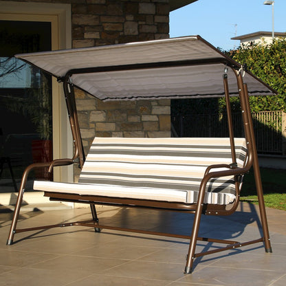 4-Seat Luxury Swing and Bed with Elastic Metal Mesh Seat