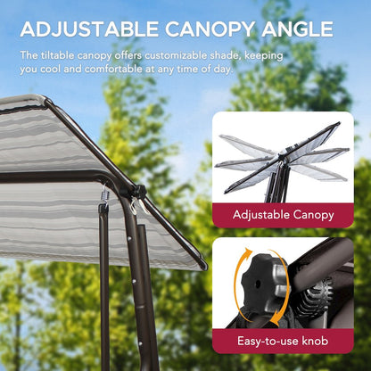 4-Seat Luxury Swing and Bed with Elastic Metal Mesh Seat