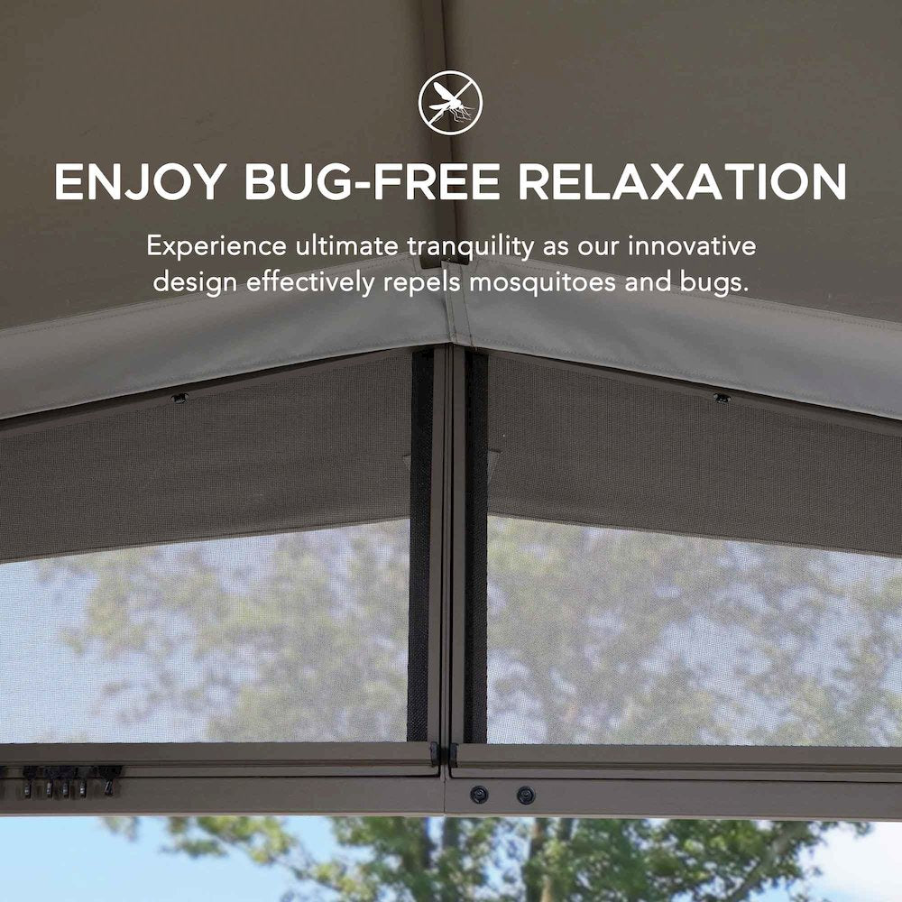Sunjoy 12ft. X 12ft. Soft Top Gazebo with Netting