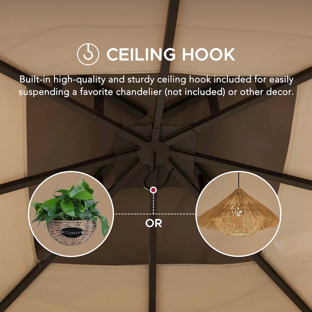 Soft Top Outdoor Steel Frame Gazebo Canopy