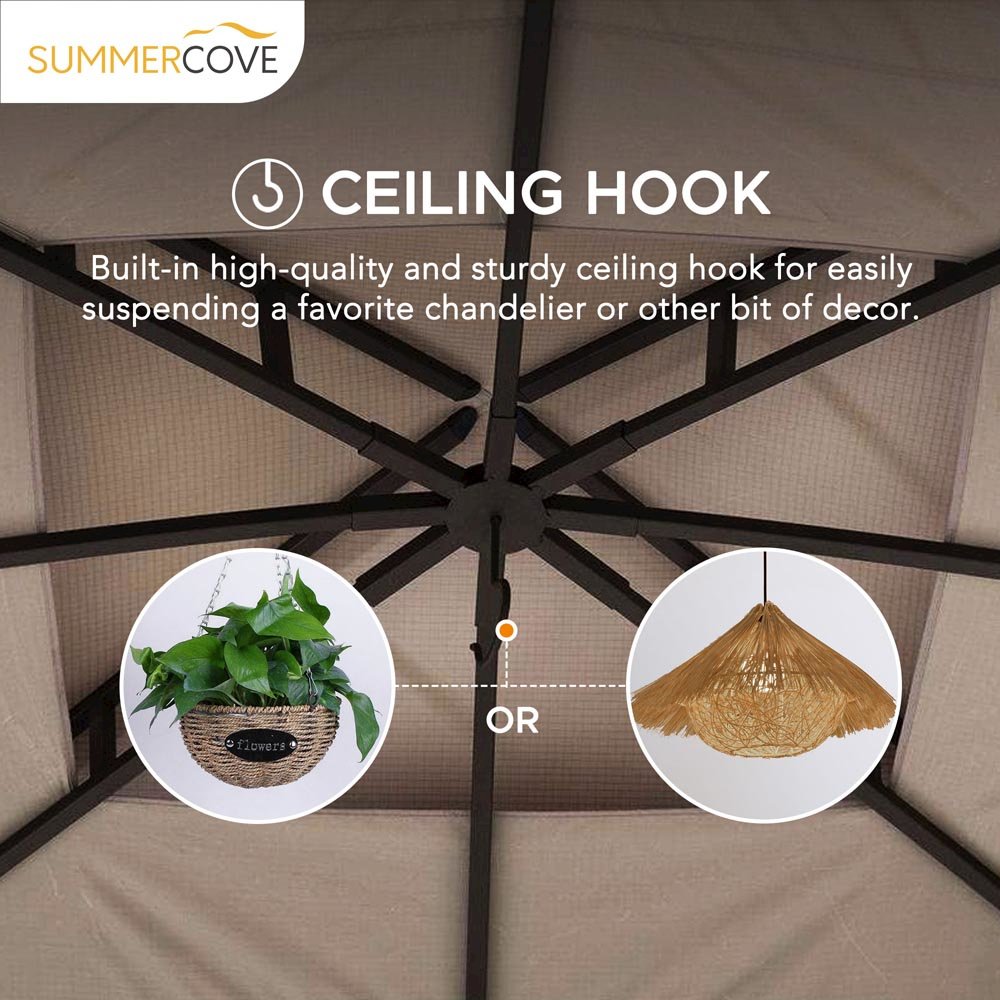 Fiona 11 ft. x 13 ft. 2-tier Patio Gazebo