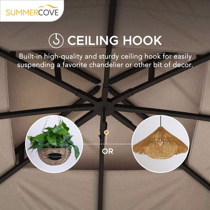 Fiona 11 ft. x 13 ft. 2-tier Patio Gazebo