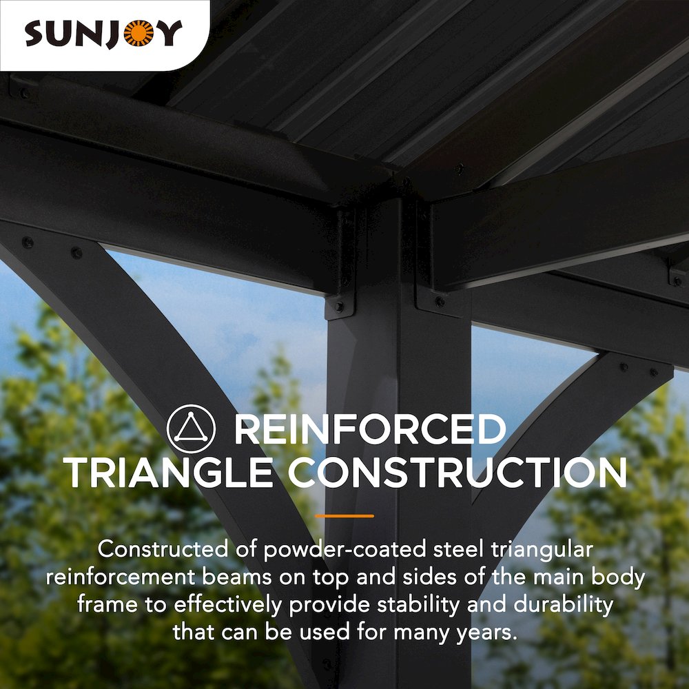 Newville Heavy Duty Outdoor Carport with Polycarbonate Gable Roof
