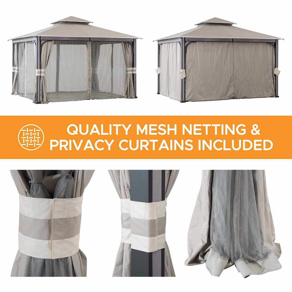 SummerCove Roberts 11 ft. x 13 ft. 2-tier Gazebo