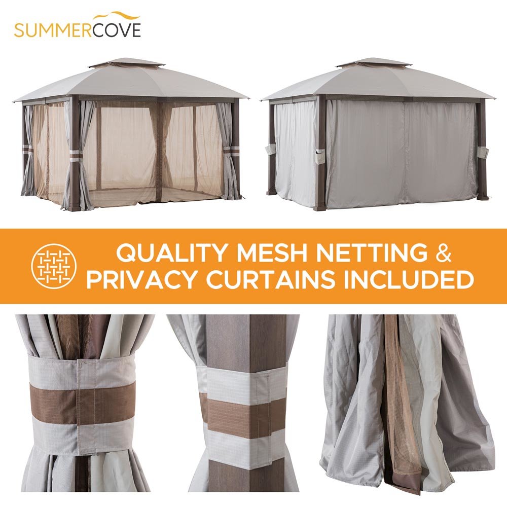 Fiona 11 ft. x 13 ft. 2-tier Patio Gazebo