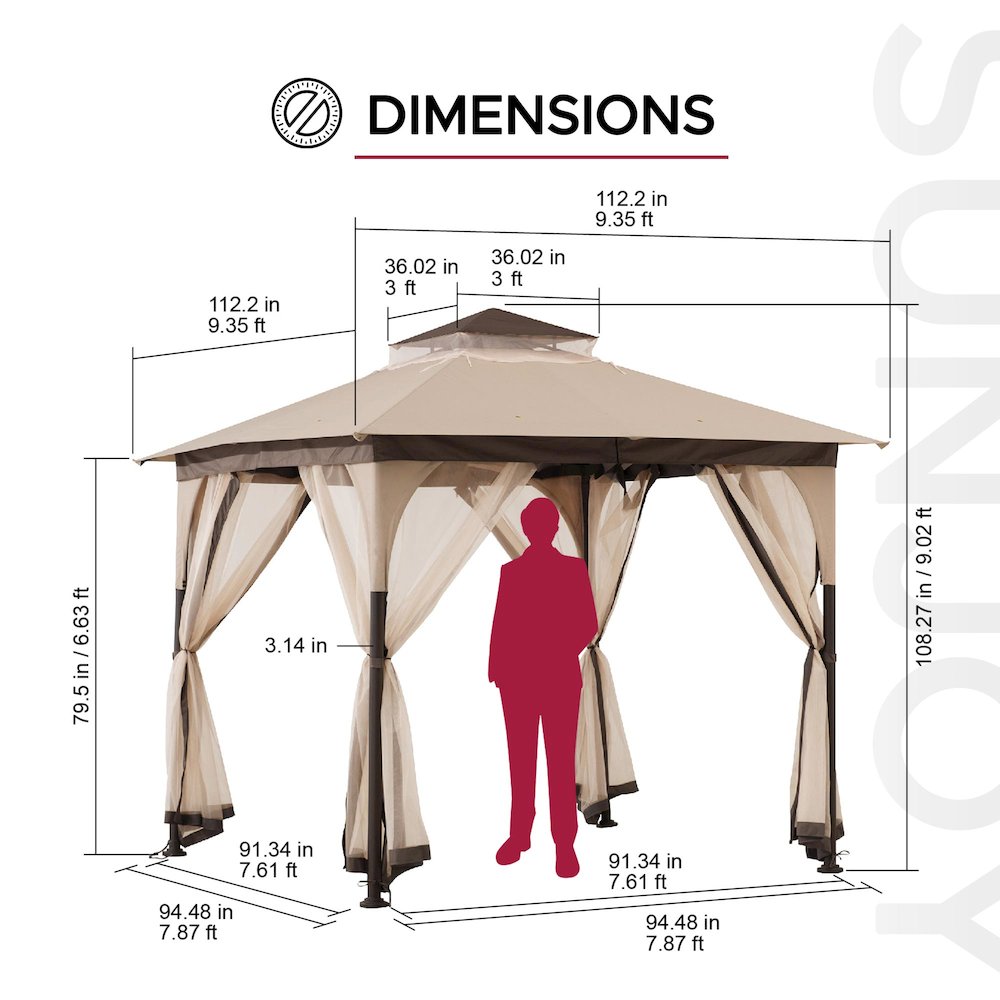 Soft Top Outdoor Steel Frame Gazebo Canopy