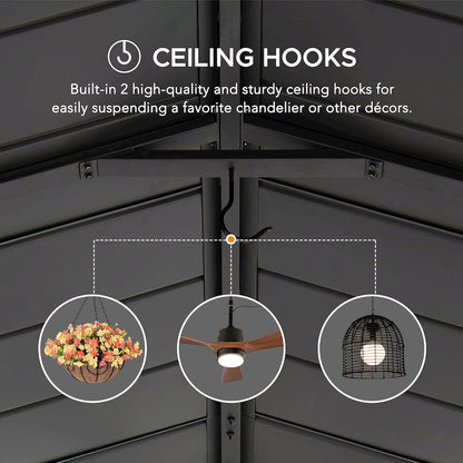 Newville Heavy Duty Outdoor Carport with Polycarbonate Gable Roof