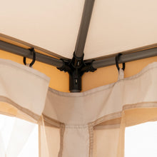 10 ft. x 10 ft. Outdoor Modern 2-Tier Steel Frame Soft Top Gazebo