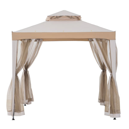 8 ft. x 8 ft. Outdoor Patio Gazebo with Mosquito Netting