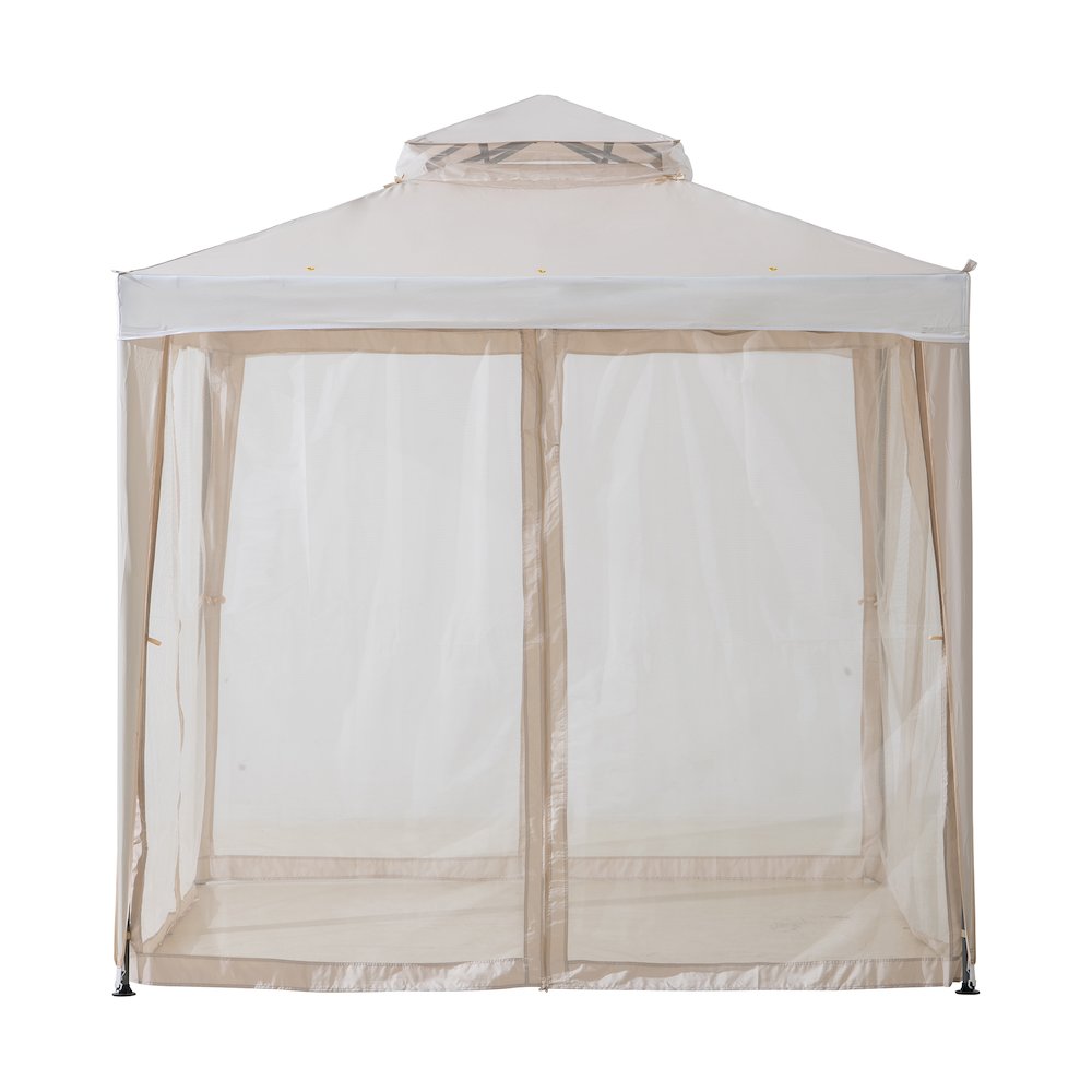 8 ft. x 8 ft. Outdoor Patio Gazebo with Mosquito Netting
