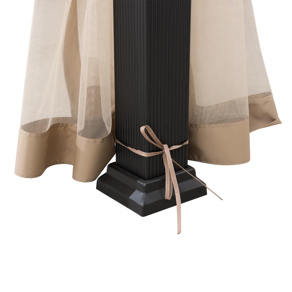 Sunjoy Outdoor Patio 11x13 Black 2-Tier Aluminum Backyard Hardtop Gazebo