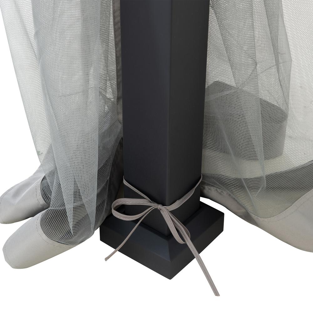 Outdoor Gazebo, Heavy Duty Steel Frame Hardtop Gazebo, Double Tiered Gazebo