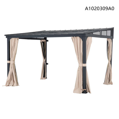 10ft. x 12ft. Metal Roof;  Aluminum & Metal Frame with Curtain and Netting