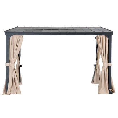 10ft. x 12ft. Metal Roof;  Aluminum & Metal Frame with Curtain and Netting