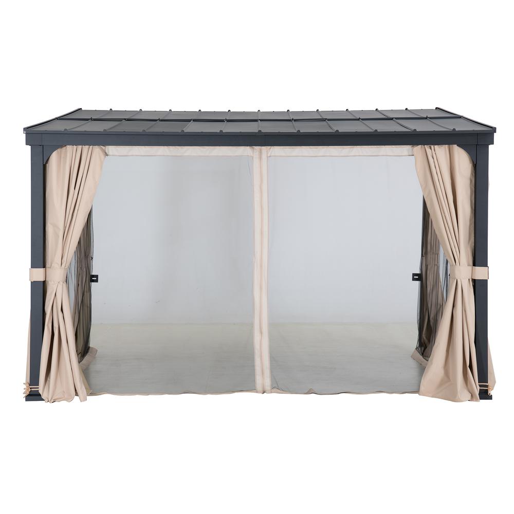 10ft. x 12ft. Metal Roof;  Aluminum & Metal Frame with Curtain and Netting