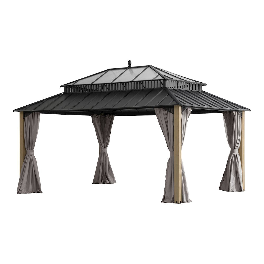 16 ft. x 12 ft. Kingston Extra-Tall, Wide Hardtop Wood Gazebo
