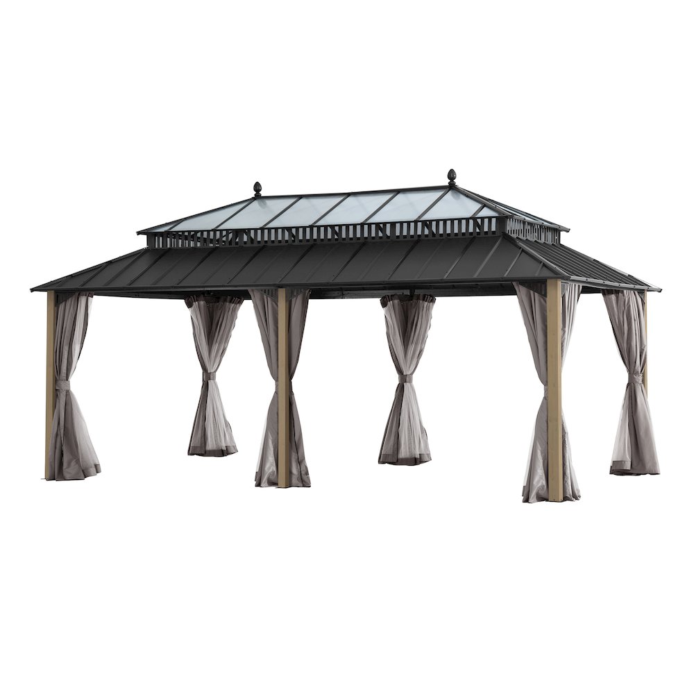 20 ft. x 12 ft. Kingston Extra-Tall, Wide Hardtop Wood Gazebo