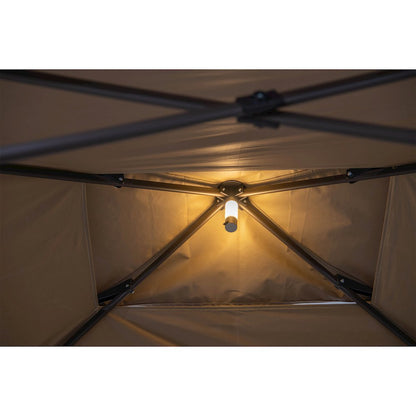 8x5 ftPop up Grill Gazebo with Magnetic LED Light and Carrying Bag, Brown