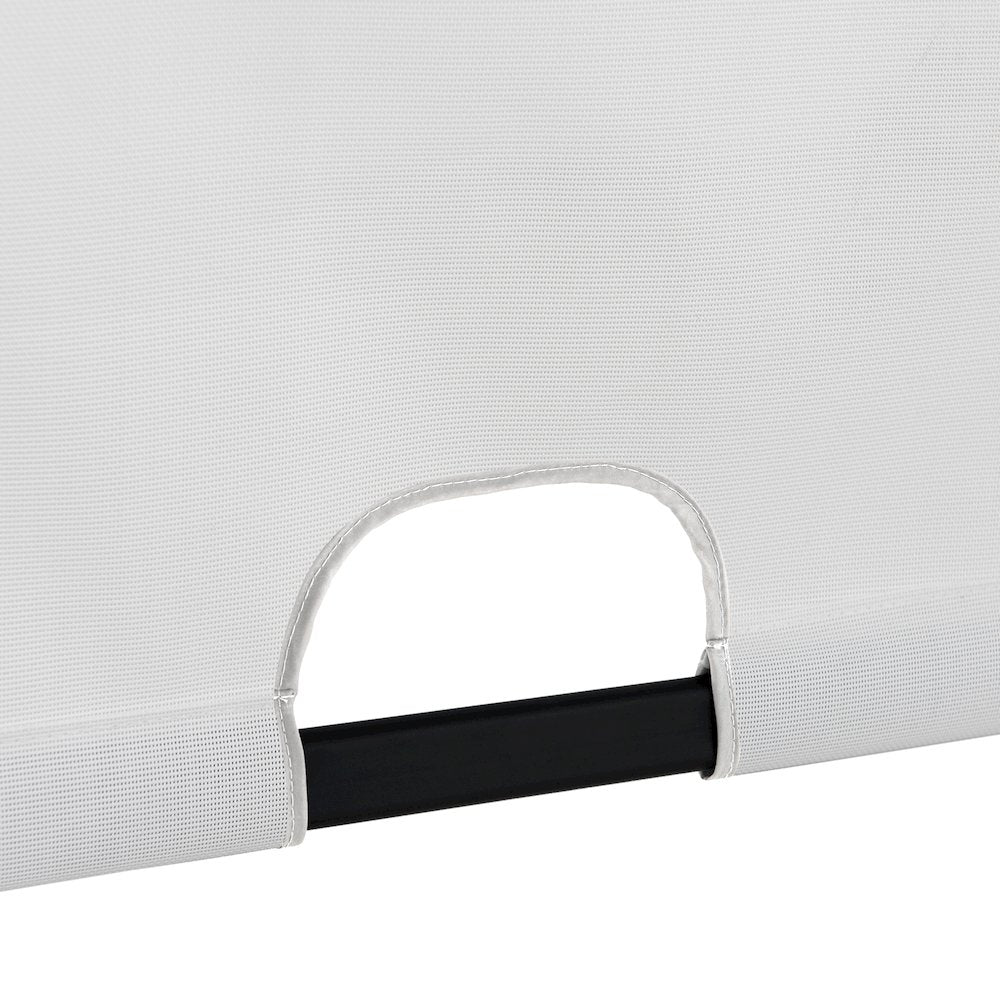 9 ft. x 9 ft. Black Steel Classic Pergola with Adjustable White Sling Shade