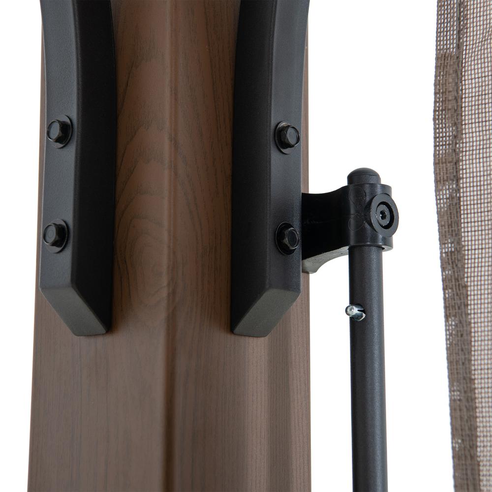 Sunjoy 11 x 11 ft Metal Pergola with Adjustable Tan Garden Shade