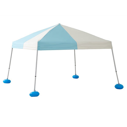 Grey and Light Blue Floating Pool Canopy Pop Up Gazebo & PVC Floats and Air Pump