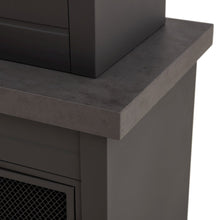 Wood Burning Fireplace-Matte Black Outdoor Steel Fireplace with Chimney