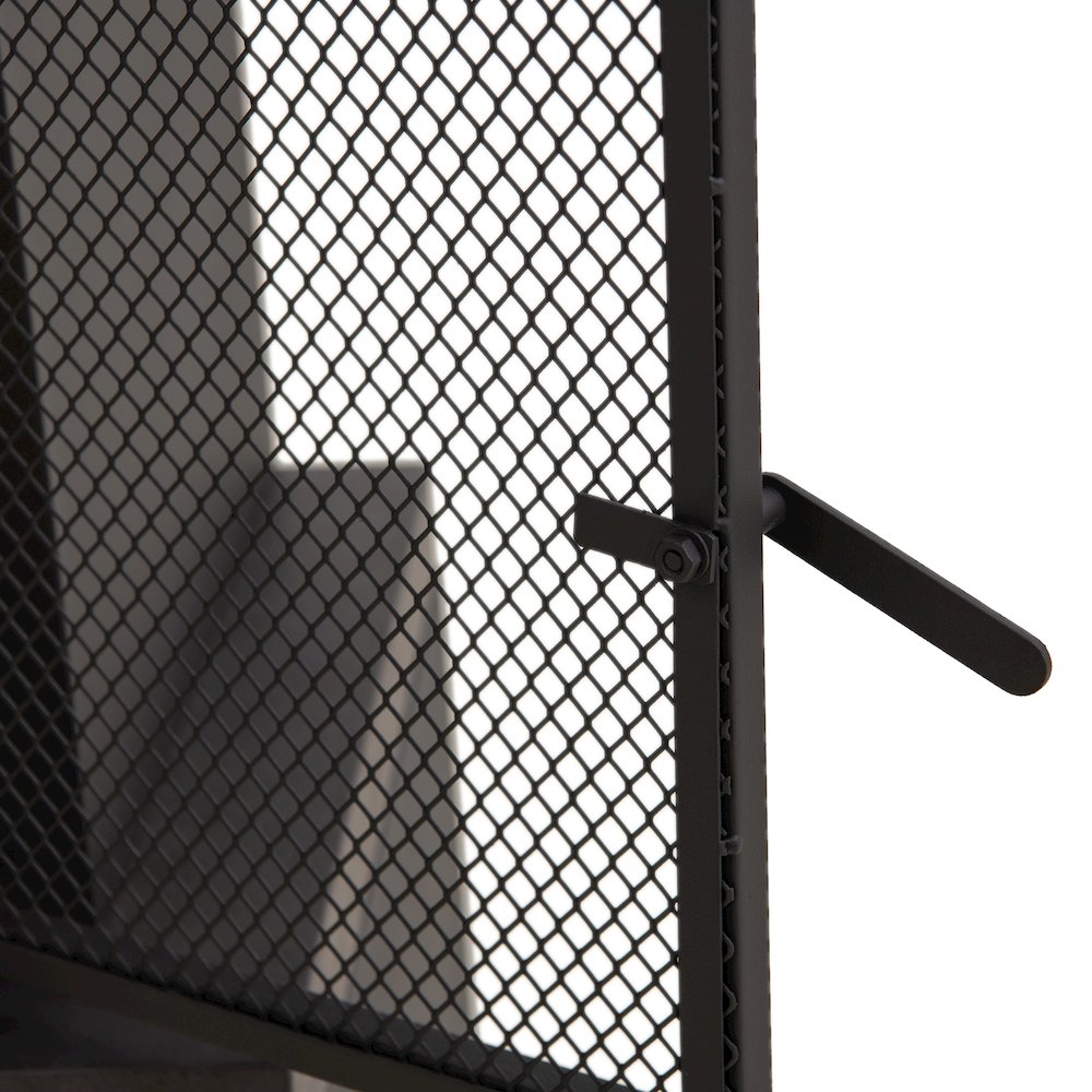 Wood Burning Fireplace-Matte Black Outdoor Steel Fireplace with Chimney