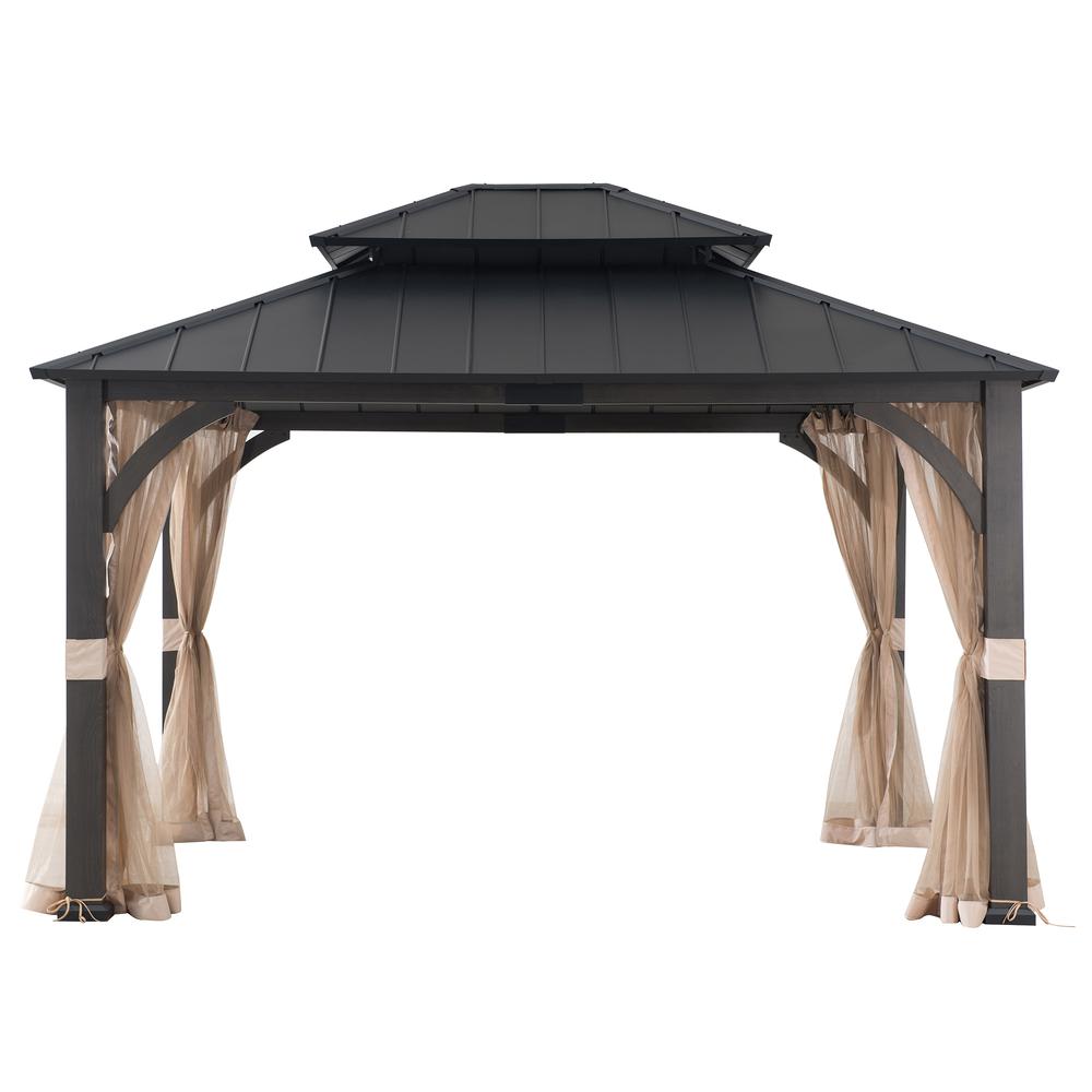 13 ft. x 15 ft. Churchill Hard Top Gazebo With Netting