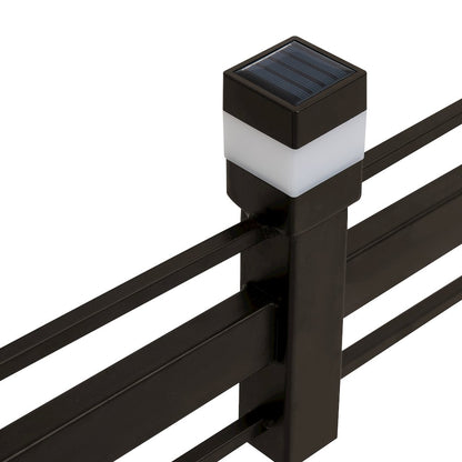 Sunjoy Cromwell Solar Garden Border Fencing Brown (5PK)