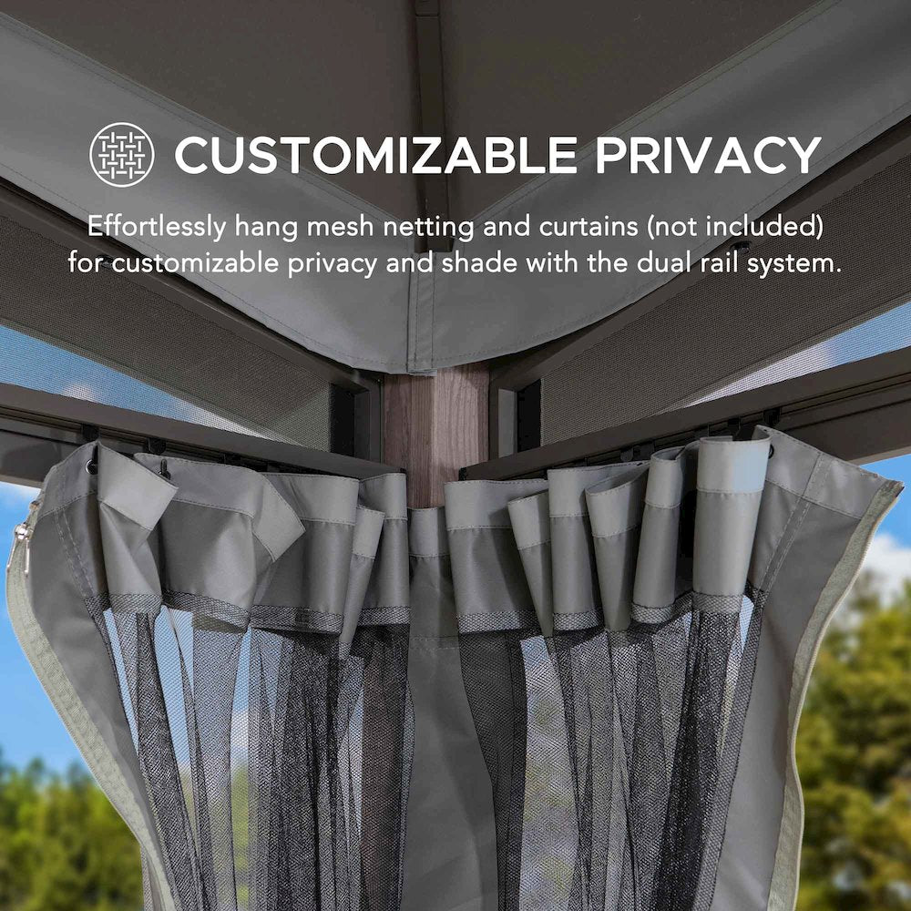 Sunjoy 12ft. X 12ft. Soft Top Gazebo with Netting