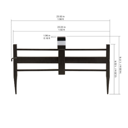 Sunjoy Cromwell Solar Garden Border Fencing Brown (5PK)
