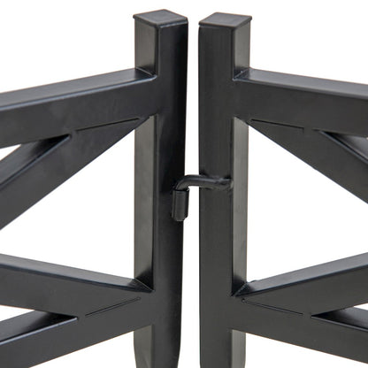 Sunjoy Cromwell Solar Garden Border Fencing Black (5PK)