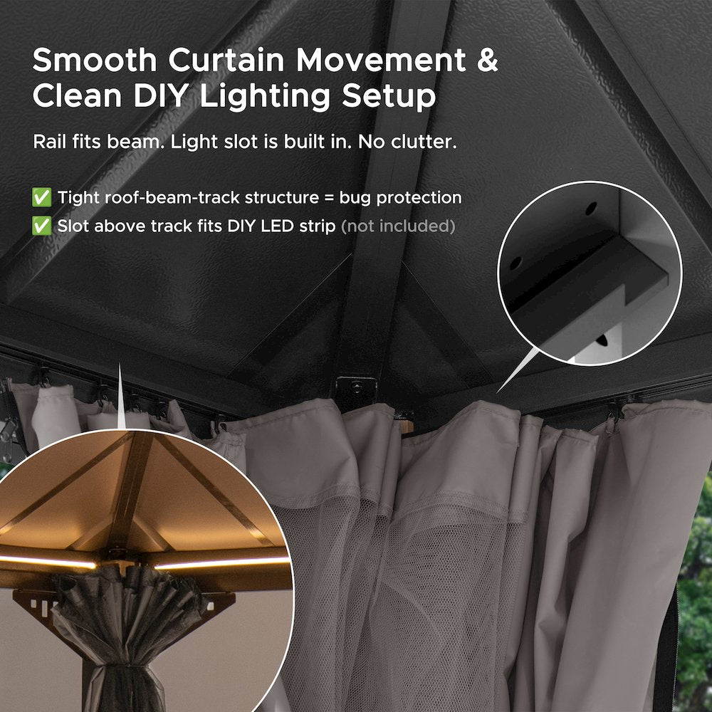 16 ft. x 12 ft. Kingston Extra-Tall, Wide Hardtop Wood Gazebo