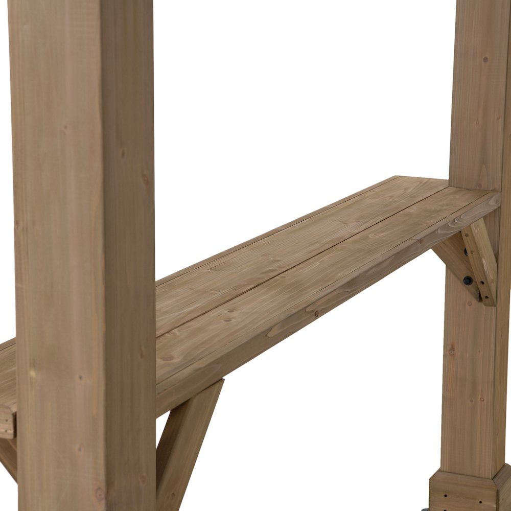 Sunjoy 10 ft. x 12 ft. Cedar Wood Framed Garber Small Space Structure