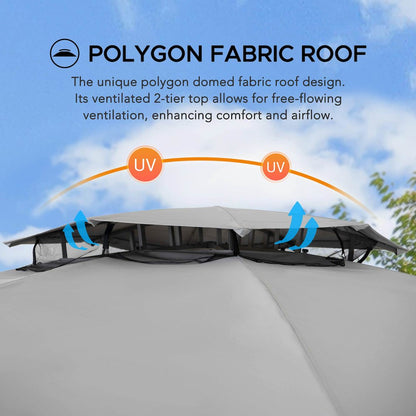 Sunjoy 12ft. X 12ft. Soft Top Gazebo with Netting