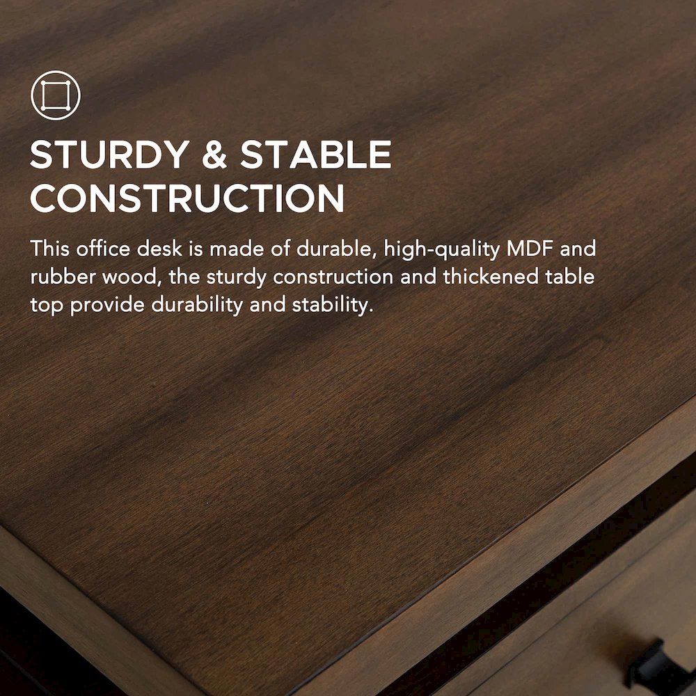 60 in. Milano Floating Pedestal Desk, Modern Home Office Large Desk