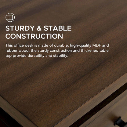 60 in. Milano Floating Pedestal Desk, Modern Home Office Large Desk