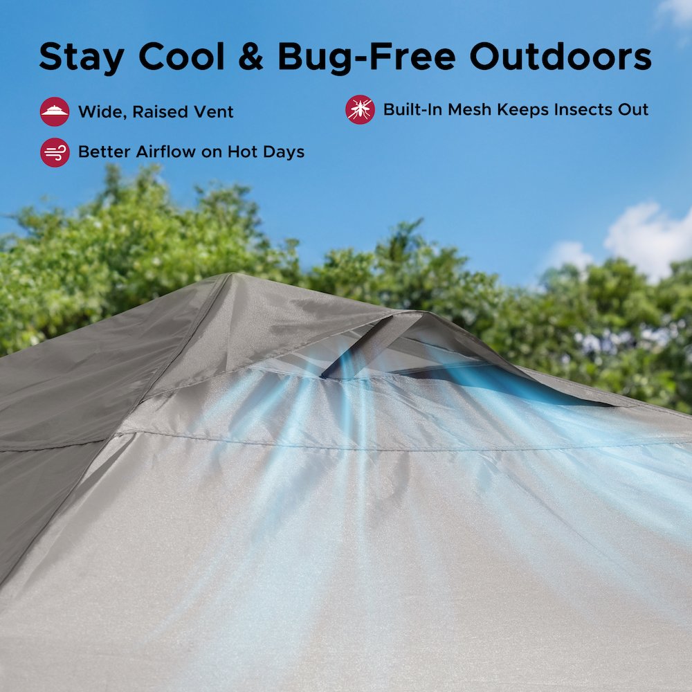 10 ft. x 10 ft. POP UP Gazebo with Detachable LED Light, Gray