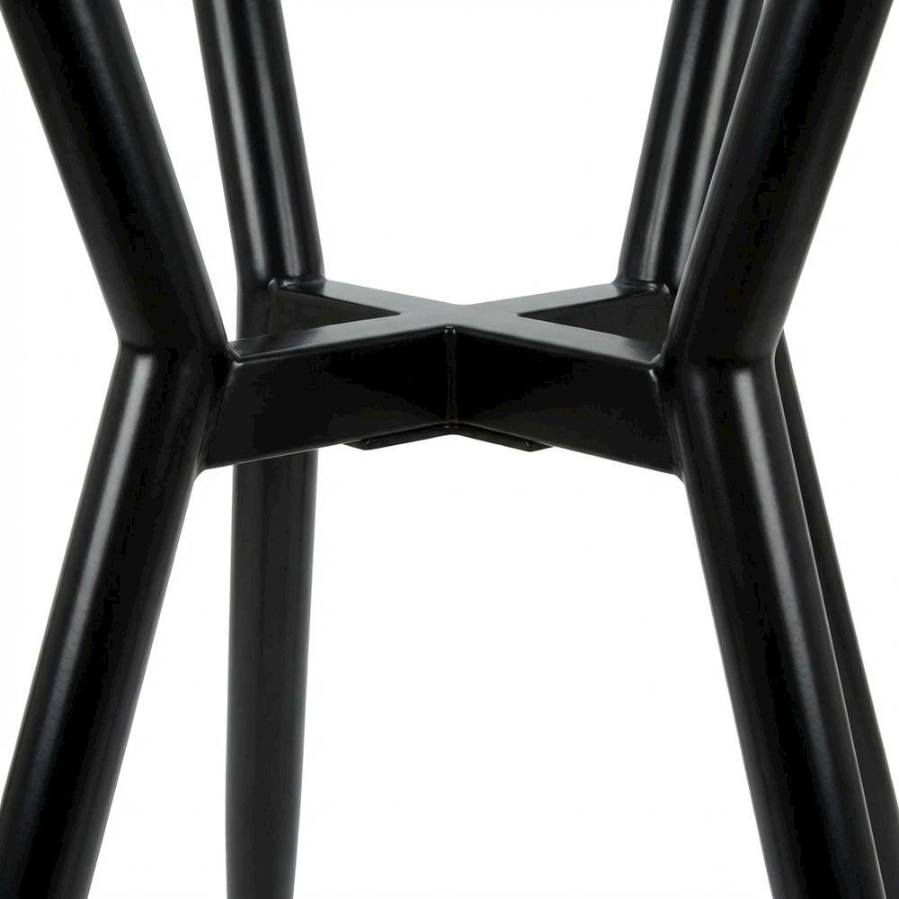 Square Modern Coffee Table with Black Metal Legs and Clear Glass Top
